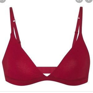 SKIMS Brick Cotton Jersey Triangle Bralette